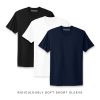 Nayked Apparel Men'S 3Pk Ridiculously Soft Short Sleeve Crew Neck 100% Cotton T-Shirt Favorites