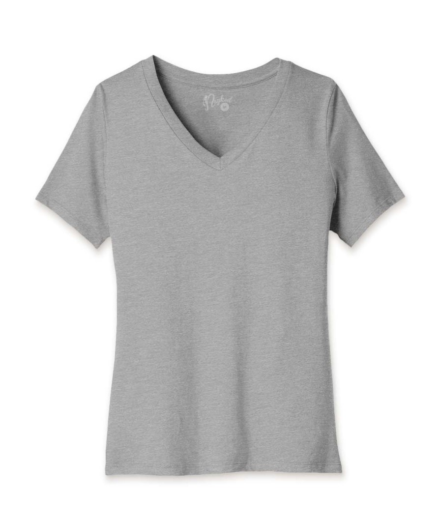 Nayked Apparel Women'S Ridiculously Soft Relaxed Fit V-Neck T-Shirt