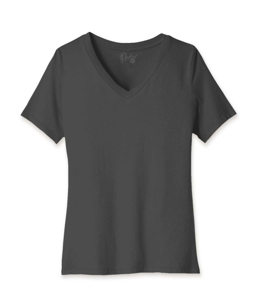 Nayked Apparel Women'S Ridiculously Soft Relaxed Fit 100% Cotton V-Neck T-Shirt