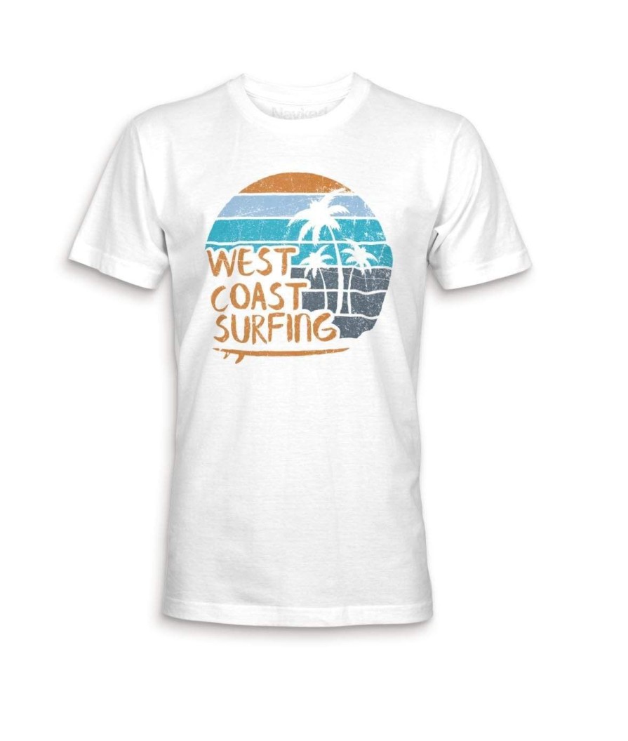 Nayked Apparel Men'S Ridiculously Soft 100% Cotton Graphic Tee | West Coast Surfing