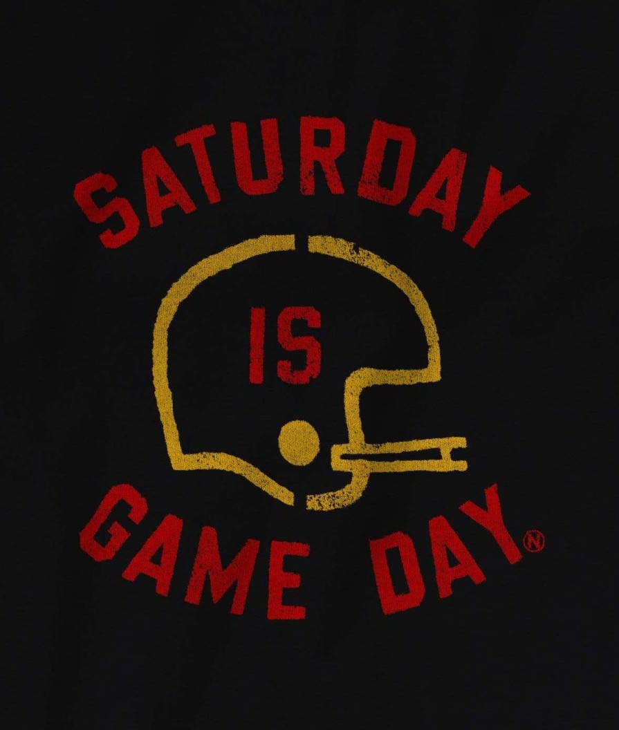 Nayked Apparel Ridiculously Soft Saturday Is Game Day Graphic Long Sleeve Crew Neck T-Shirt