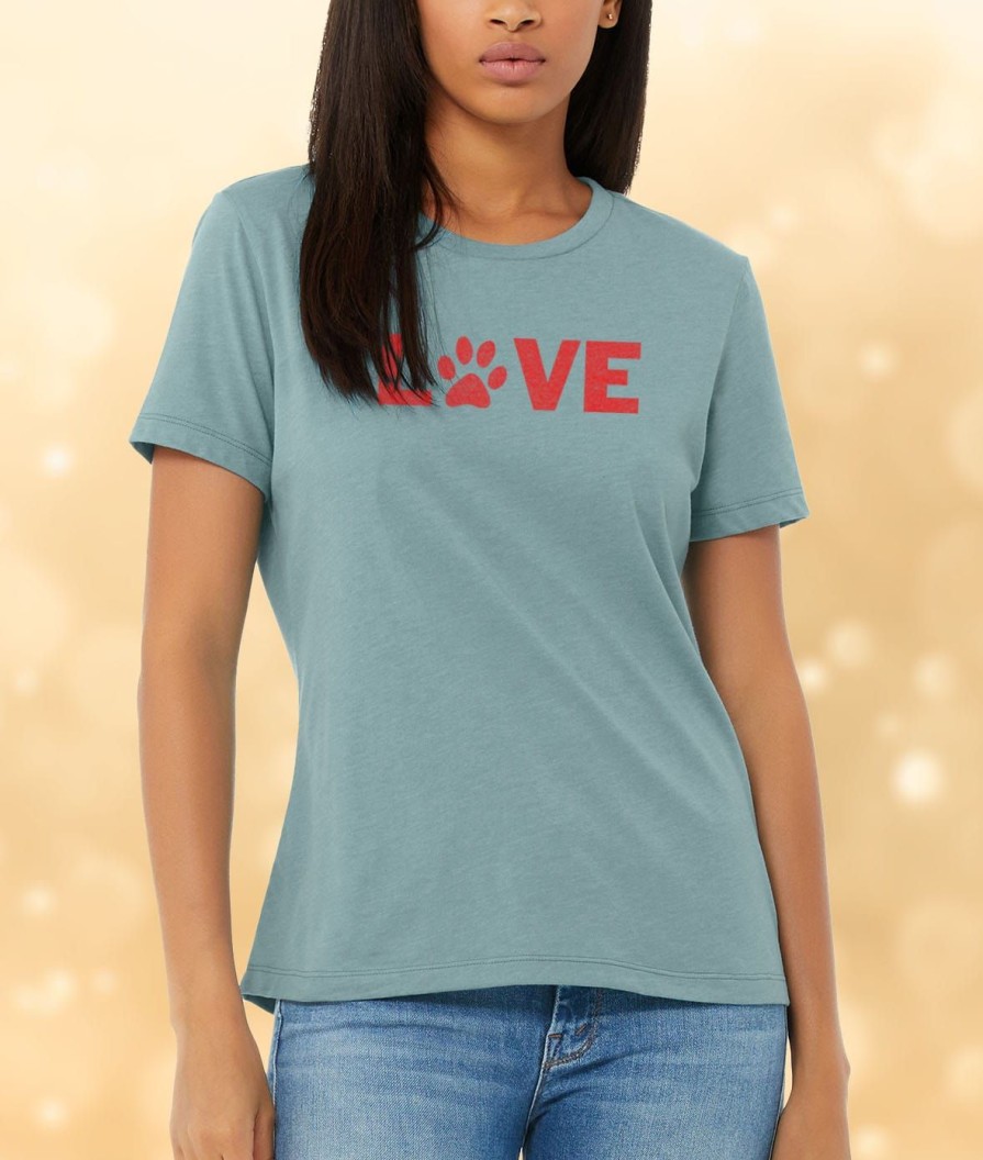 Nayked Apparel Women'S Ridiculously Soft Midweight Relaxed Valentine'S Day Graphic T-Shirt | Love My Pet