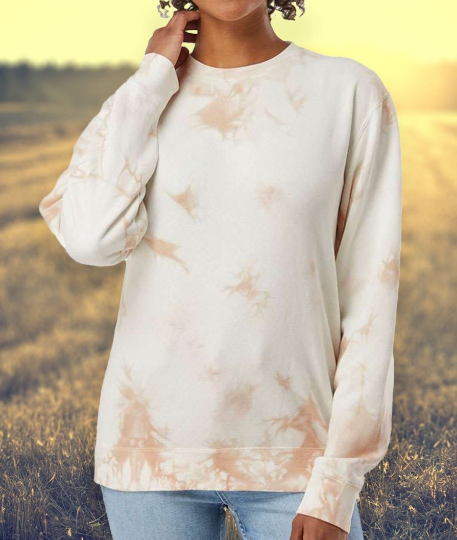 Nayked Apparel Women'S Ridiculously Soft Oversized Tie-Dyed Pullover Sweatshirt