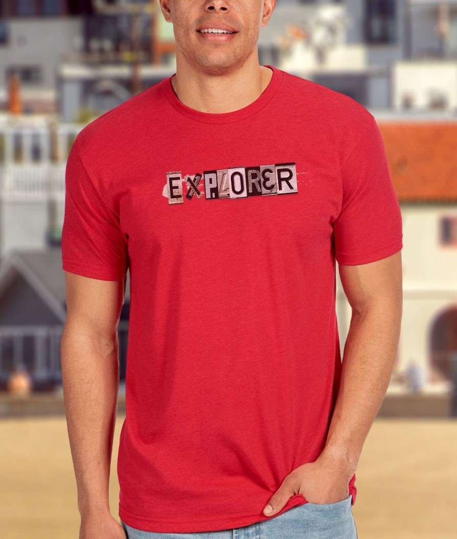 Nayked Apparel Men'S Ridiculously Soft Midweight Graphic Tee | Explorer