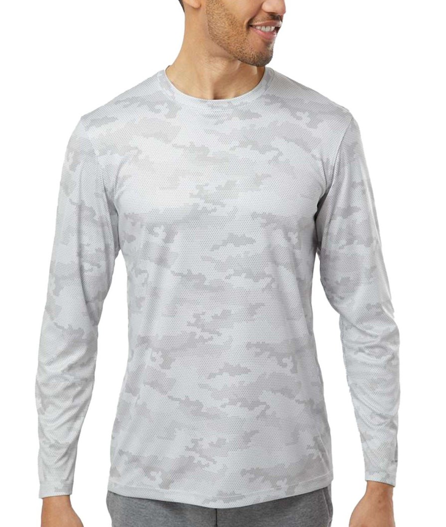 Nayked Apparel Men'S Pompano Performance Upf Camo Long Sleeve T-Shirt