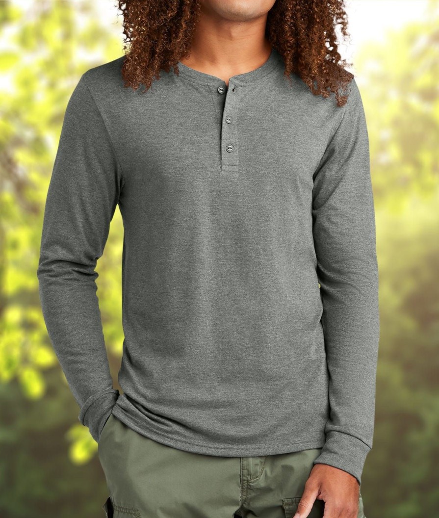 Nayked Apparel Men'S Ridiculously Soft Long Sleeve Henley