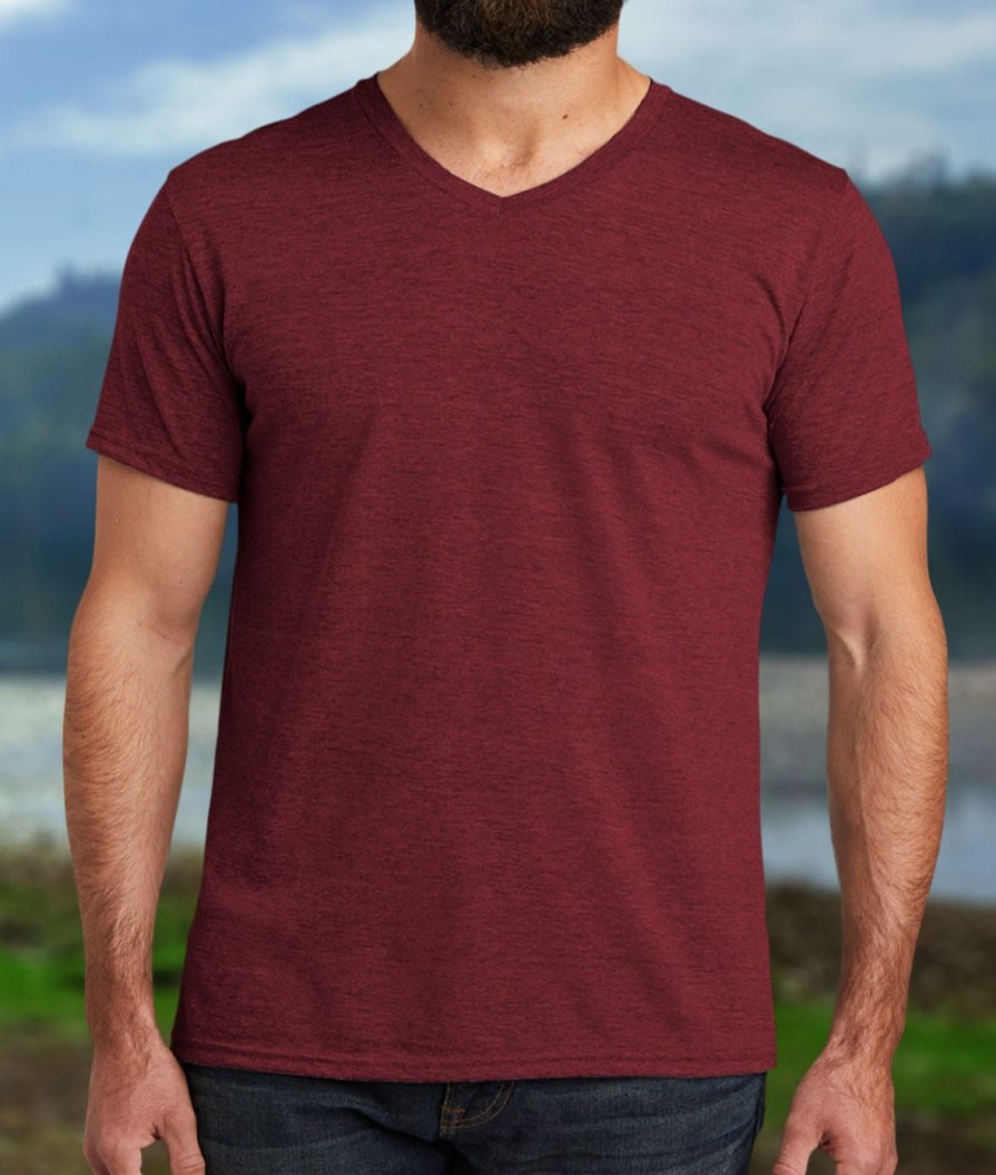 Nayked Apparel Men'S Big Ridiculously Soft Recycled Lightweight V-Neck T-Shirt