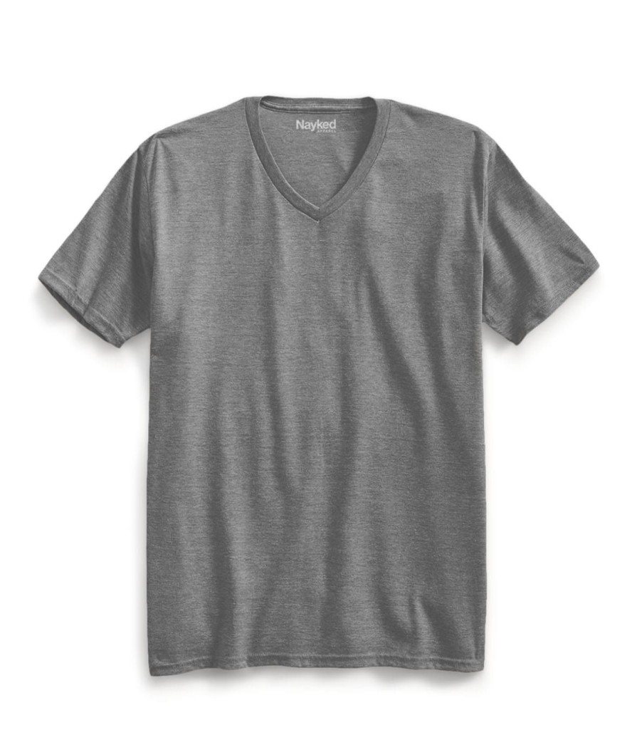 Nayked Apparel Men'S Big Ridiculously Soft Recycled Lightweight V-Neck T-Shirt