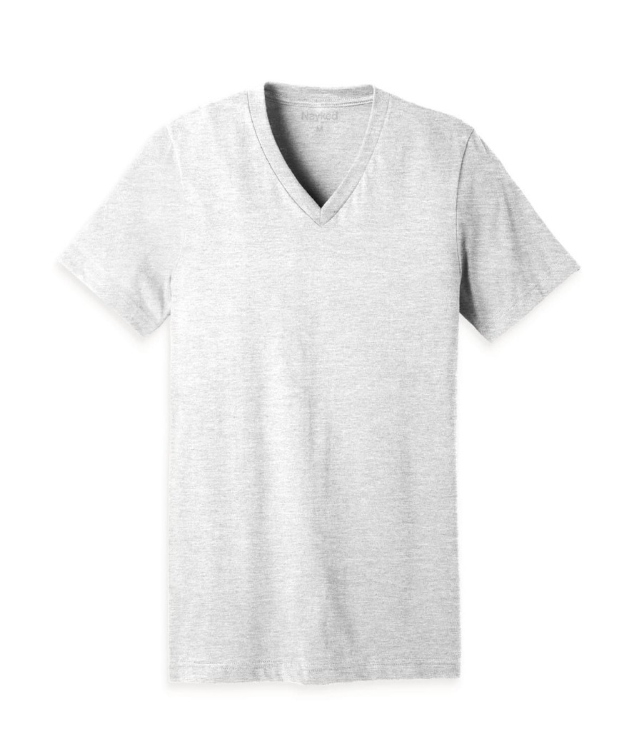 Nayked Apparel Men'S Classic Cotton Short Sleeve V-Neck T-Shirt