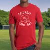 Nayked Apparel Ridiculously Soft Saturday Is Game Day Graphic Short Sleeve Crew Neck T-Shirt