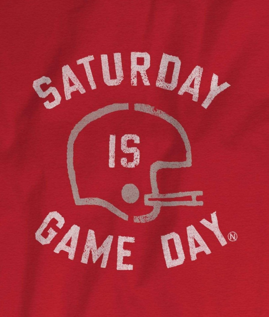 Nayked Apparel Ridiculously Soft Saturday Is Game Day Graphic Short Sleeve Crew Neck T-Shirt