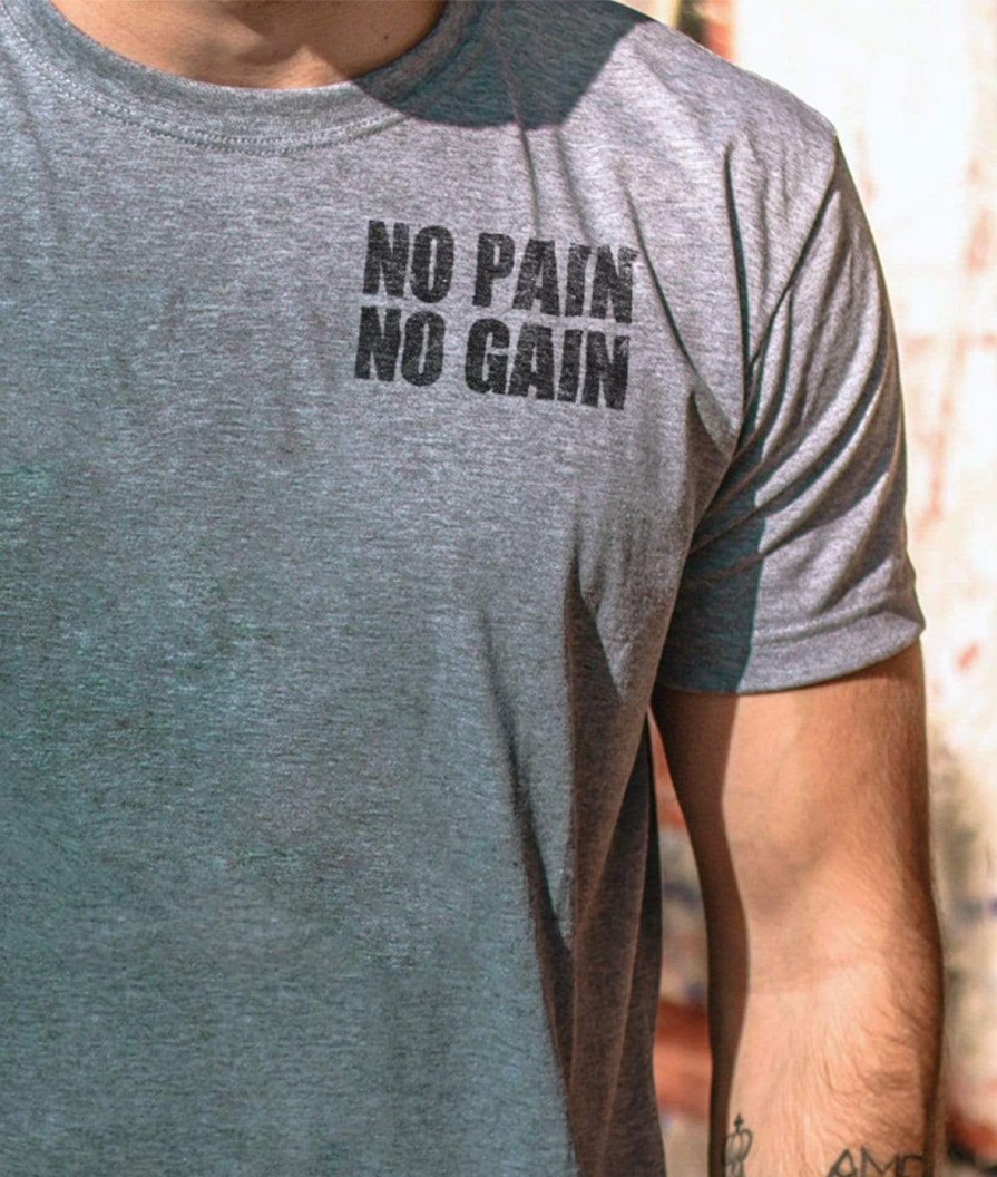 Nayked Apparel Men'S Ridiculously Soft Lightweight Graphic Tee | No Pain No Gain