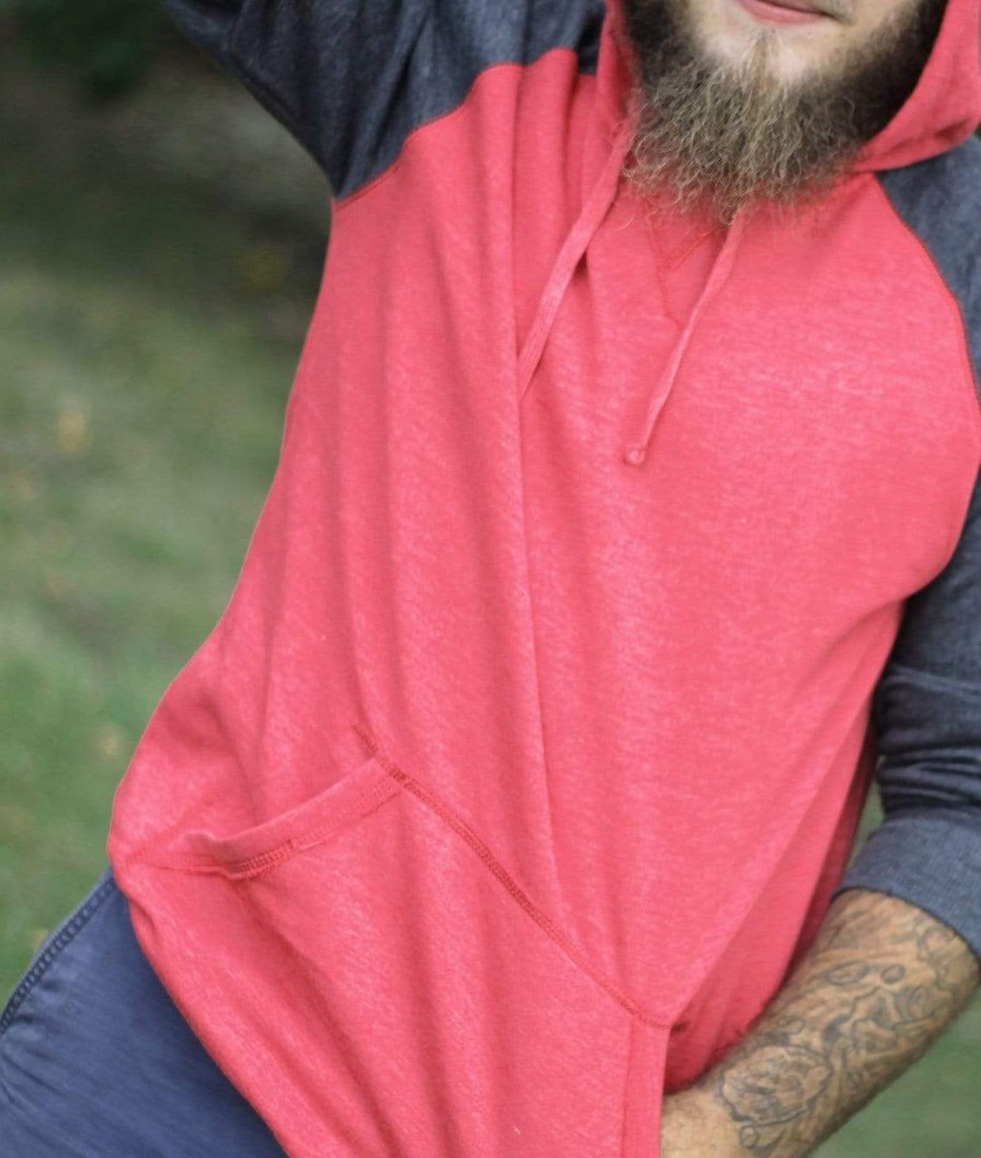 Nayked Apparel Men'S Ridiculously Soft Big Fleece Raglan Hoodie