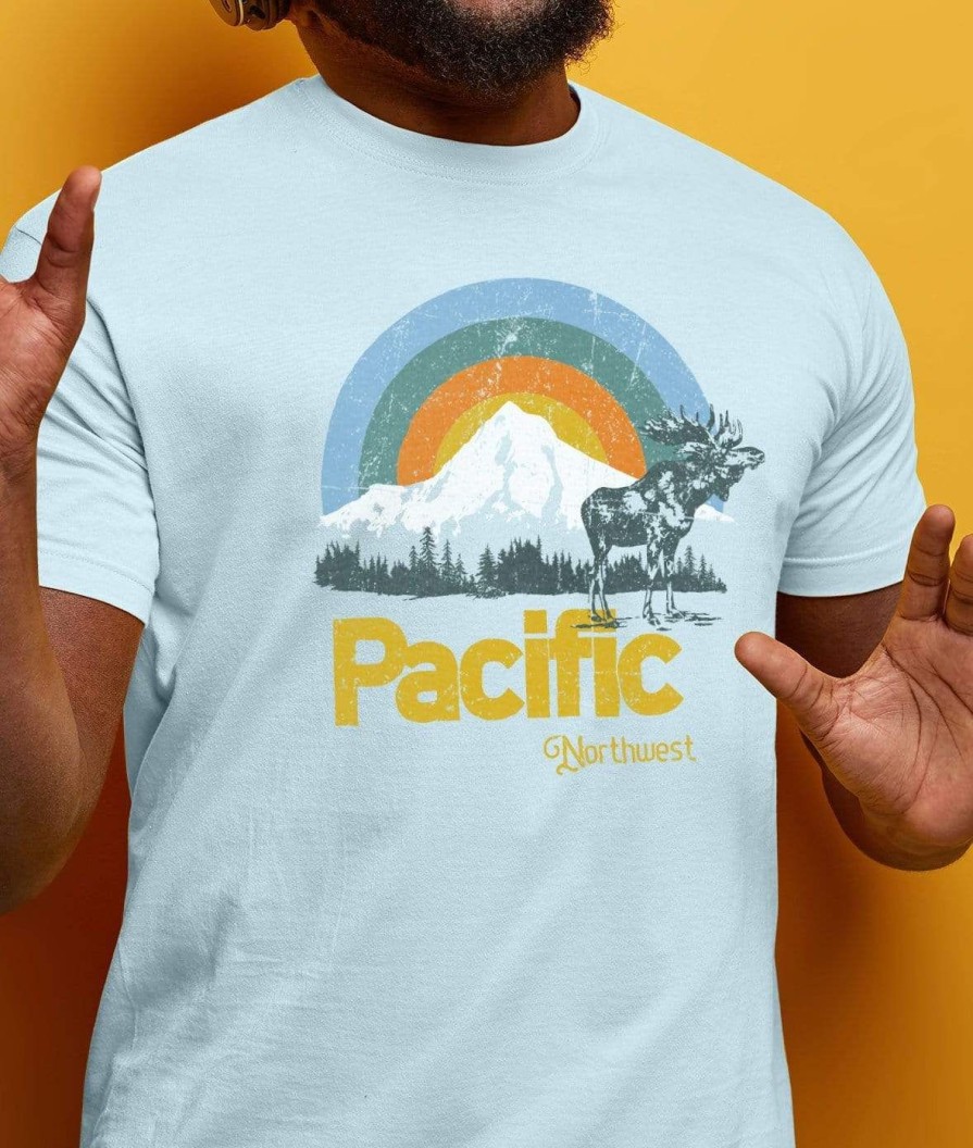 Nayked Apparel Men'S Ridiculously Soft Big Graphic T-Shirt | Pacific Northwest