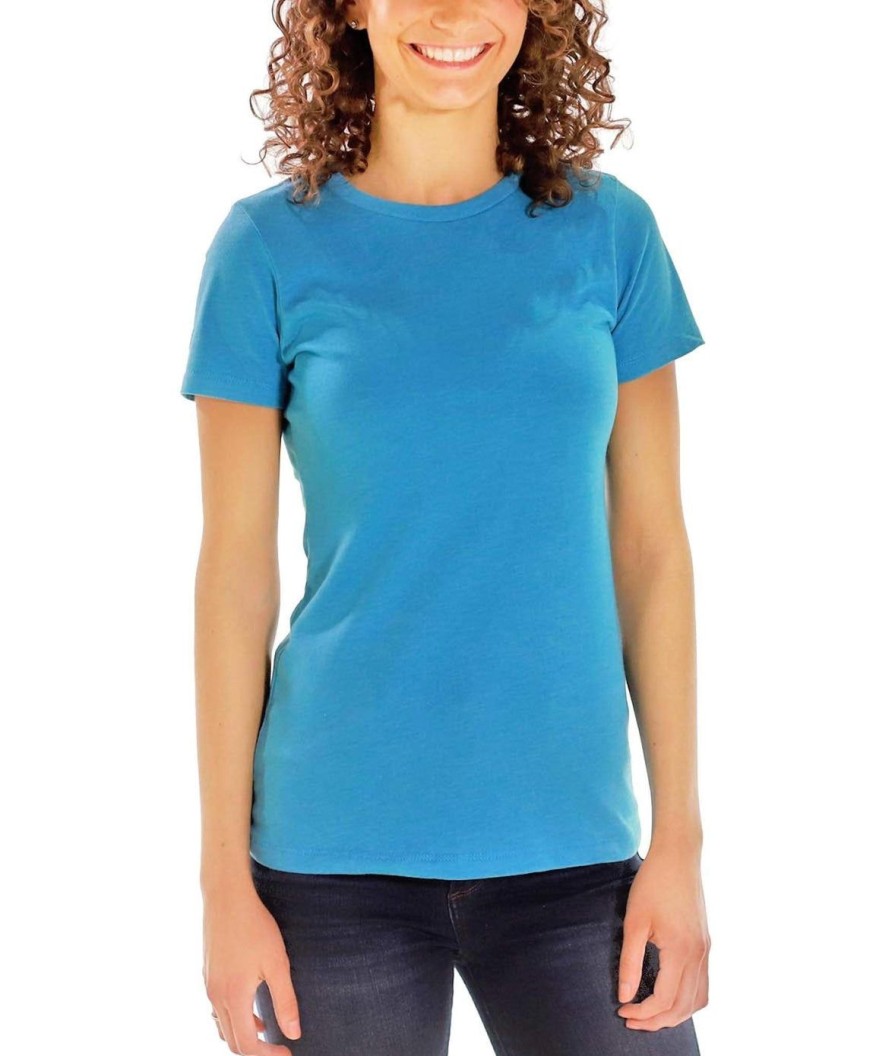 Nayked Apparel Women'S Ridiculously Soft Midweight Crew Neck T-Shirt