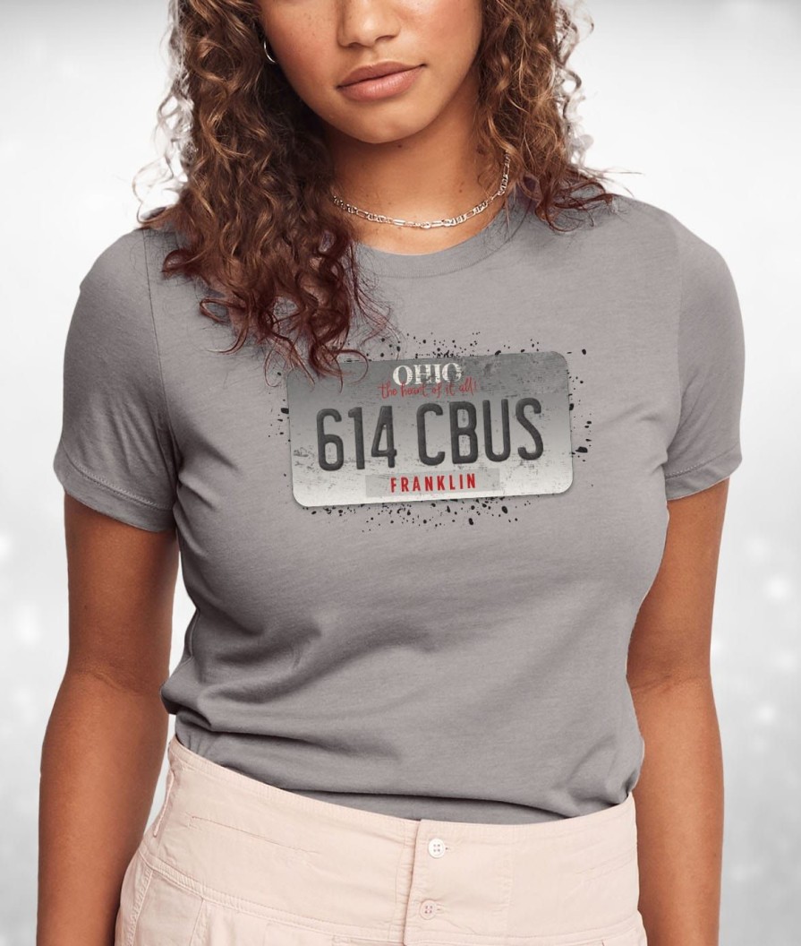 Nayked Apparel Women'S Ridiculously Soft Lightweight Graphic Tee | 614 Cbus