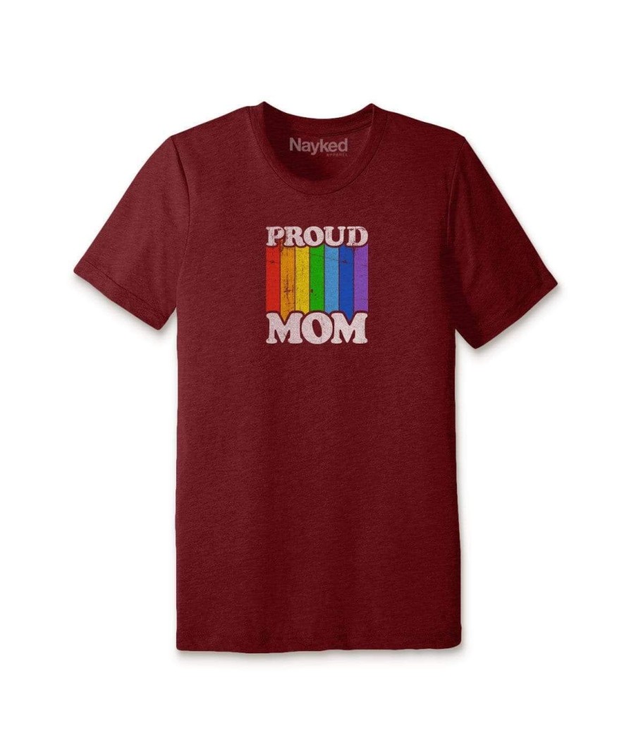 Nayked Apparel Women'S Ridiculously Soft Oversized Lightweight Graphic T-Shirt | Proud Mom