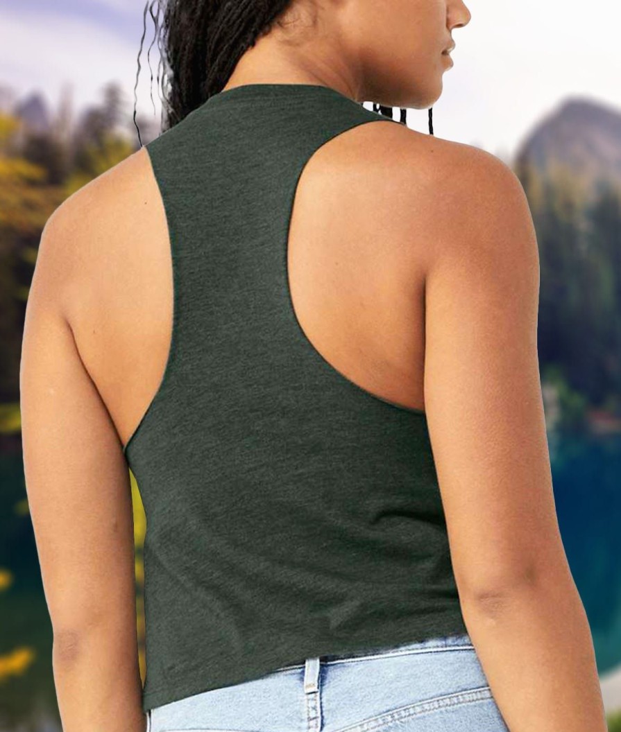 Nayked Apparel Women'S Ridiculously Soft Cropped Racerback Muscle Tank